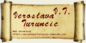 Veroslava Turunčić vizit kartica